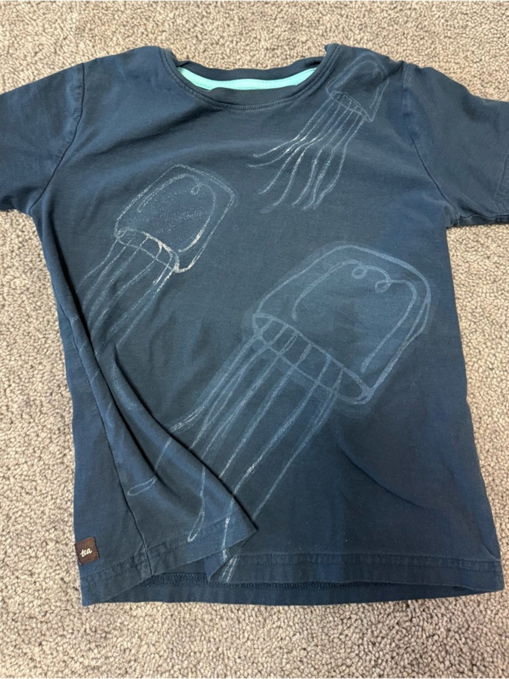 Tea Collection Navy Blue Jellyfish Graphic Tee, Size 7